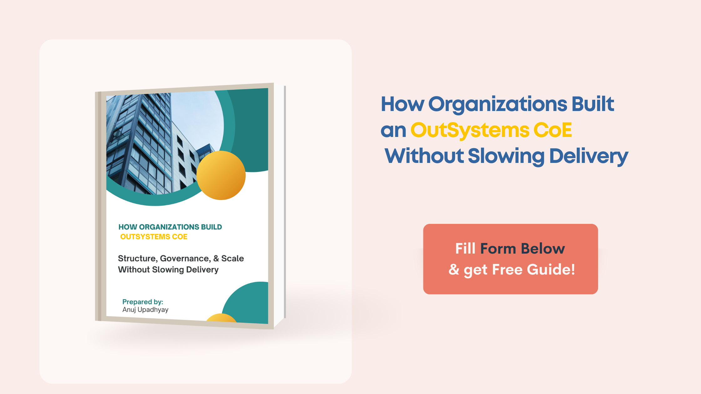 How Organizations Built an OutSystems CoE Without Slowing Delivery - A **step-by-step framework** to build and evolve an OutSystems CoE<br />
- How to define **architecture, governance, and delivery standards**<br />
- Clear **roles and responsibilities** for CoE, teams, and stakeholders<br />
- Proven ways to **reduce technical debt** and improve application quality<br />
- Best practices for **reuse, scalability, and platform stability**<br />
- A phased approach to grow your CoE **without disrupting ongoing projects**